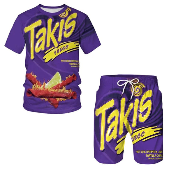 Takis Shorts T-Shirts 2Pcs Set