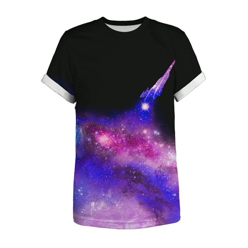 Leesoon Men's Graphic T shirts Galaxy Pattern Funny 3D Pattern ...