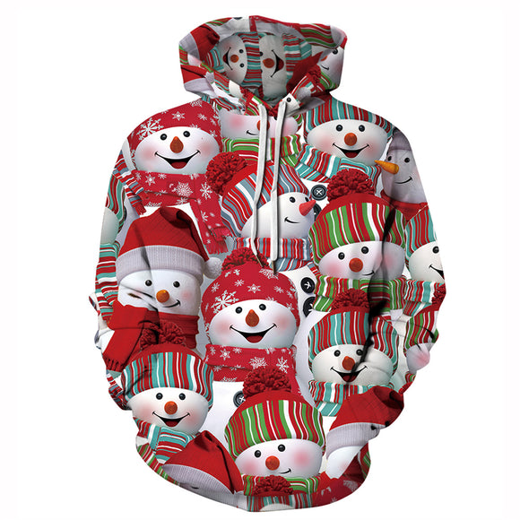 Men's Hoodies Christmas Snowman Collections